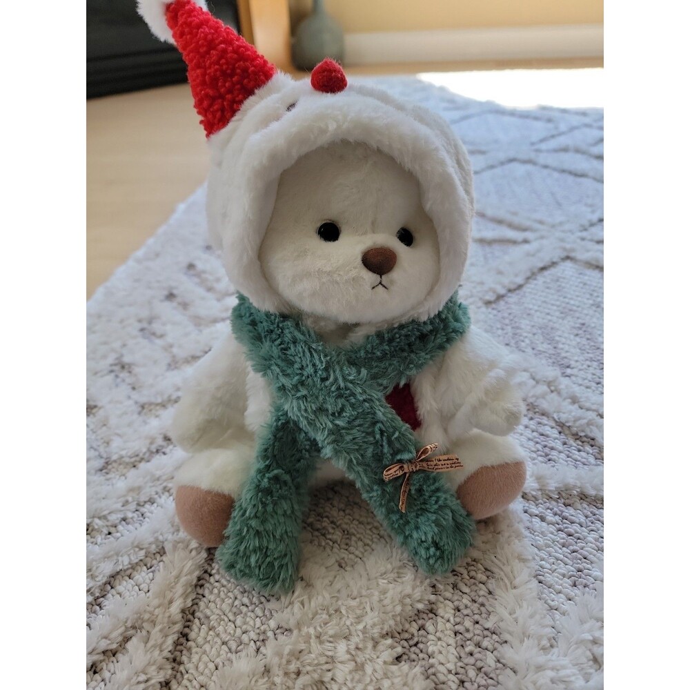 GET A HUG Jointed Teddy Bear 12" Plush in Snowman Costume Outfit